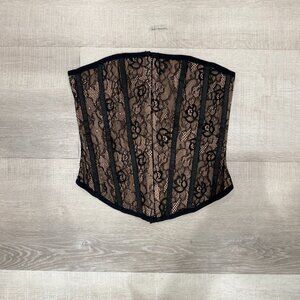 Black Lace Corset Top